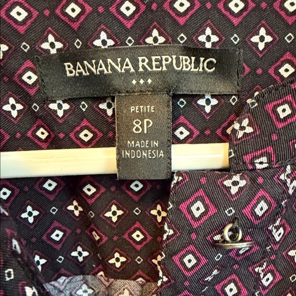 Banana Republic Size 8 Petite Belted Front Button Down Dress - Picture 2 of 3